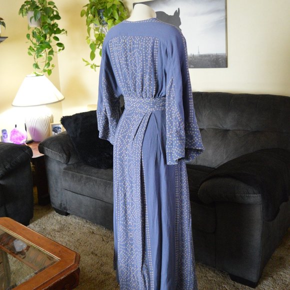 Free People Boho Maxi Dress Hippie Bohemian Western - Picture 8 of 9